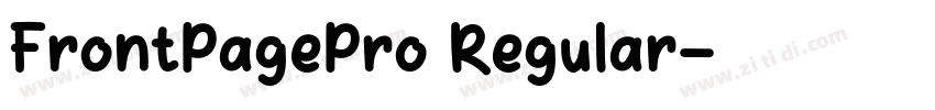 FrontPagePro Regular字体转换